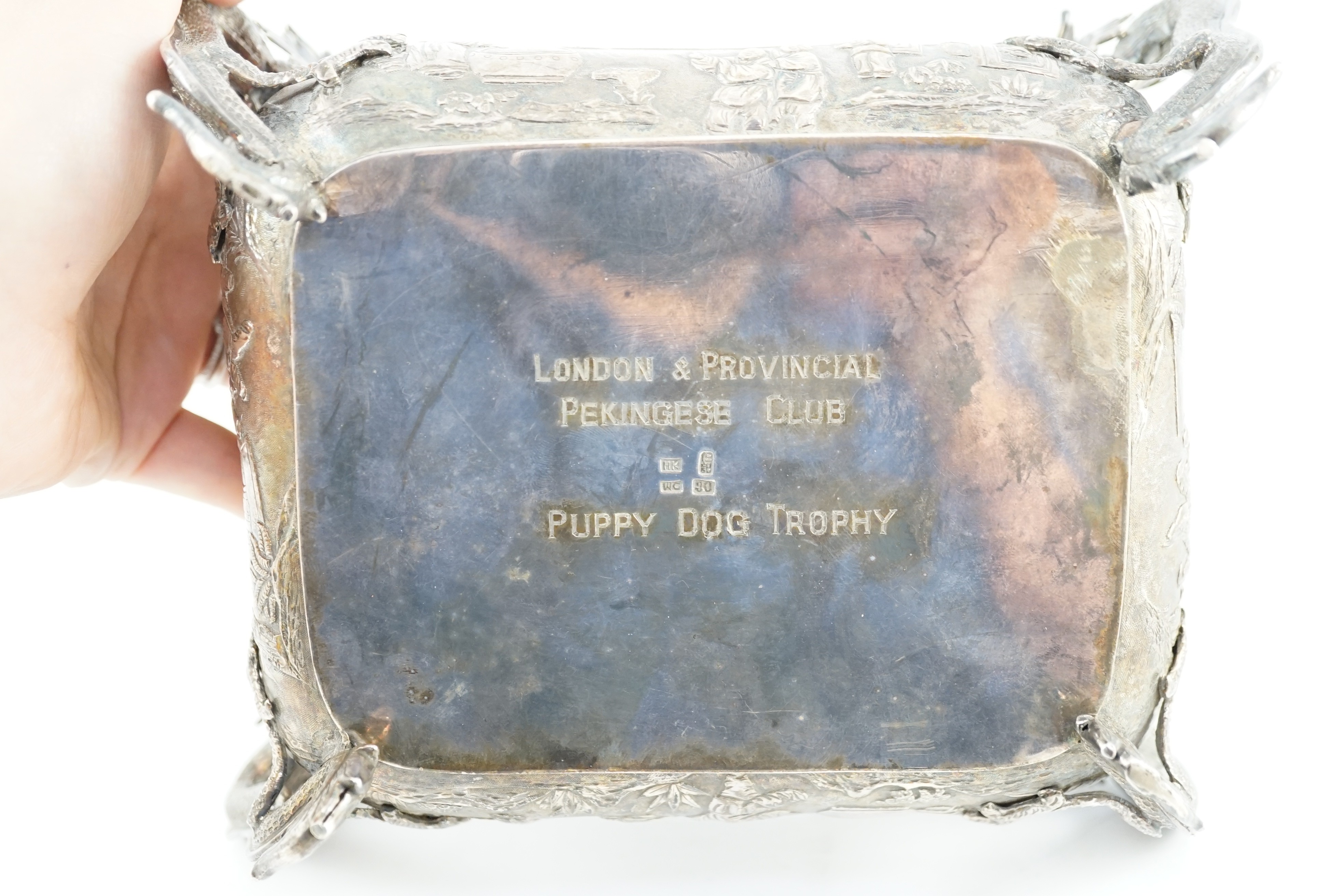 A late 19th/early 20th century Chinese Export silver planter, maker WC